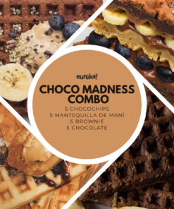 CHOCO MADNESS COMBO: 5 WAFFLES CHOCOCHIPS + 5 WAFFLES MANTEQUILLA DE MANI + 5 WAFFLES BROWNIE + 5 WAFFLES CHOCOLATE